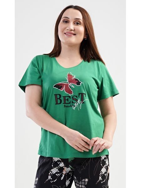 Dámské pyžamo kapri Lenka - zelená