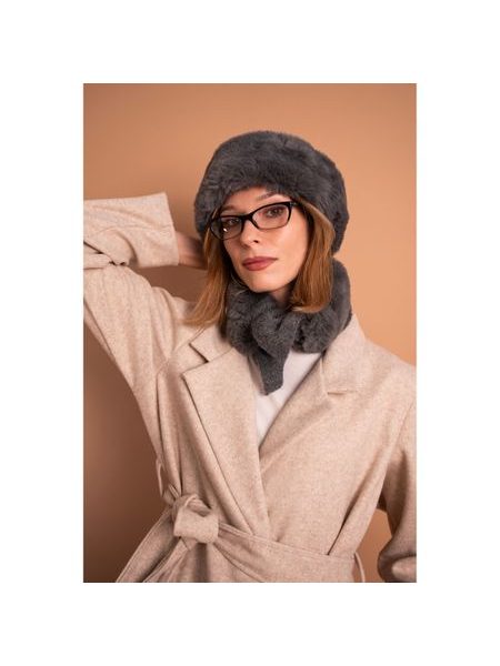 Čepice a límec - šedá