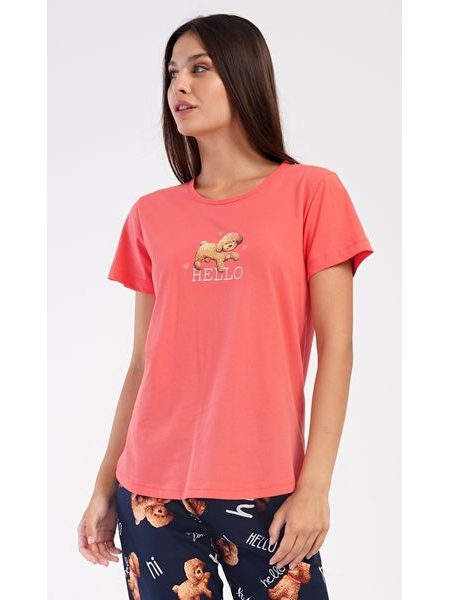 Dámské pyžamo kapri Dominika - tmavě modrá