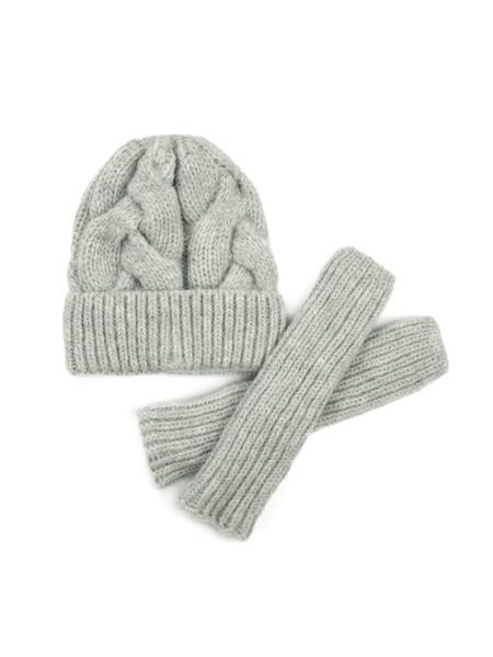 Čepice, palčáky - šedá