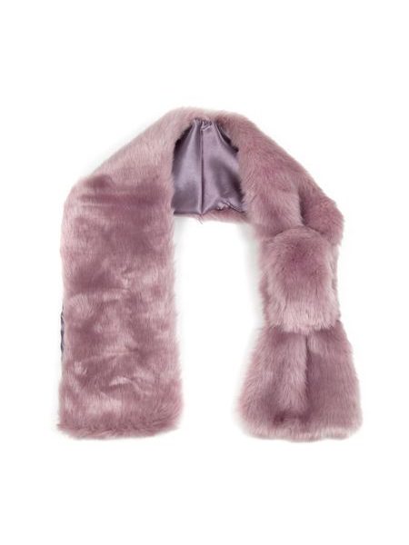 Elegantní kožešinová štola modrozelená