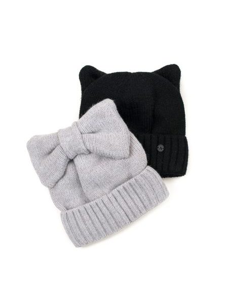 Čepice s kočičíma ušima šedá