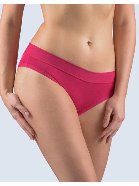 Dámské kalhotky bokové, širší bok, šité, jednobarevné 16163P - bordo