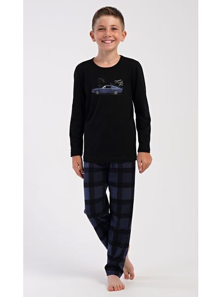 Dětské pyžamo dlouhé Speed - černá