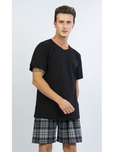 Pánské pyžamo šortky Jiří - černá