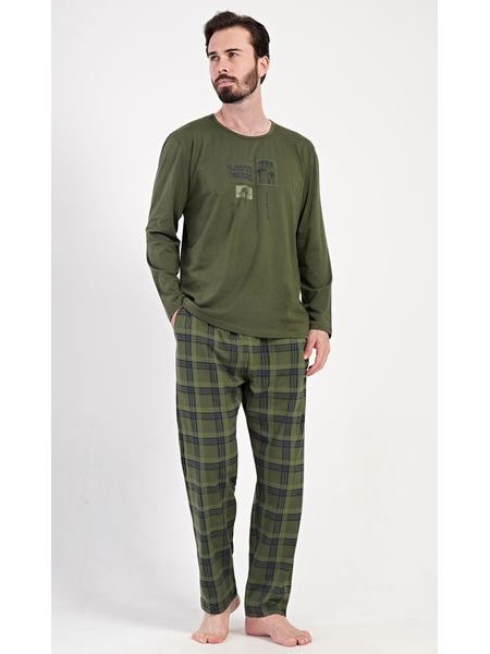 Pánské pyžamo dlouhé Sunshine paradise - khaki