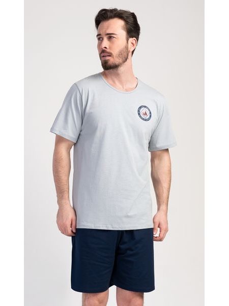 Pánské pyžamo šortky Sea - šedá