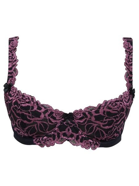Vyztužená podprsenka s kosticí CHANGE Florence Padded Black Rose