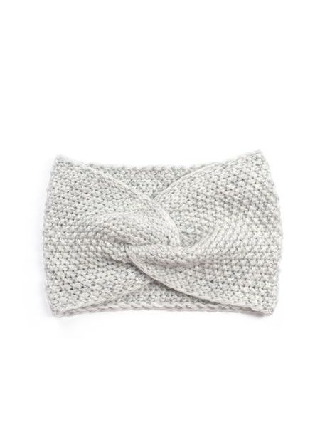 Podzimní pletená čelenka žlutá