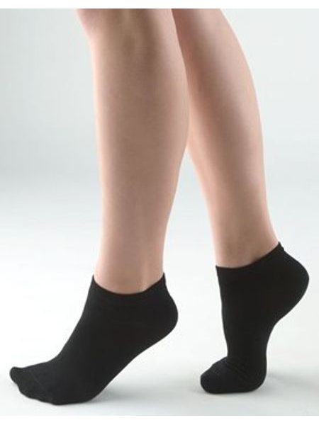 GINA dámské ponožky kotníčkové, bezešvé, jednobarevné Bambusové ponožky 82005P - černá