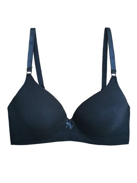 Dámská podprsenka vyztužená, push-up, bezešvé, jednobarevné Eco Bamboo 07019P - černá