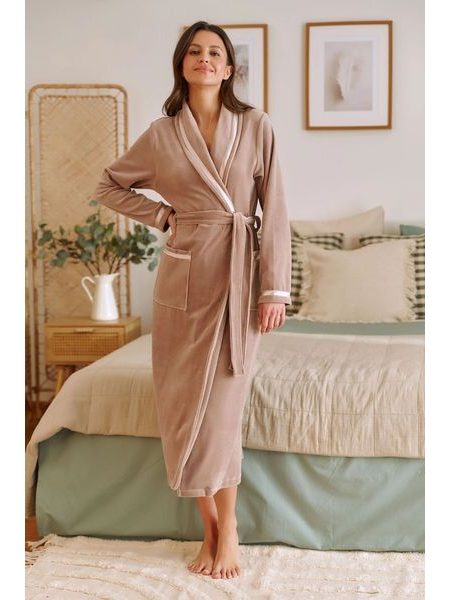 Dámský župan 1078 beige plus