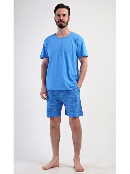 Pánské pyžamo šortky Sebastian - modrá