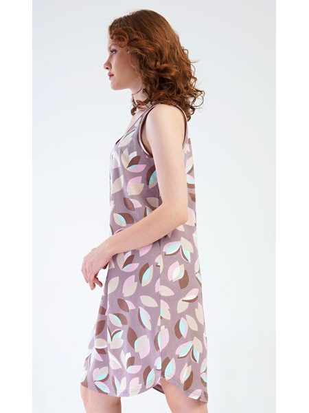 Dámská noční košile na ramínka Klárka - bílá káva