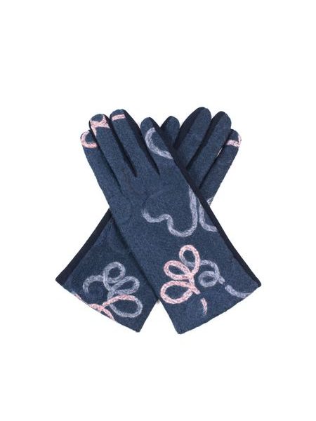 Bílošedé rukavice se vzorem