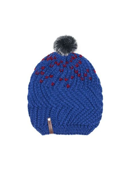 Oversize melírovaná čepice modrá