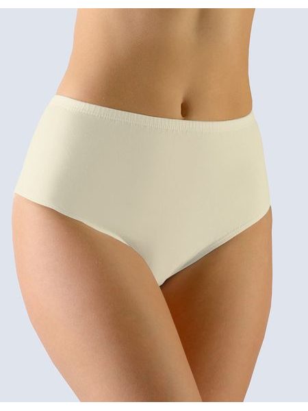 Dámské kalhotky klasické ve větších velikostech, větší velikosti, šité, jednobarevné 11086P - tělová