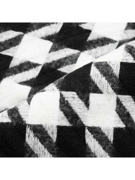 Klasická zimní šála černo-bílá