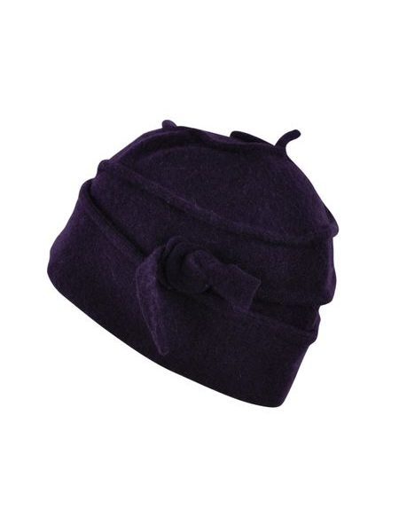 Retro klobouk s anténkou fialový