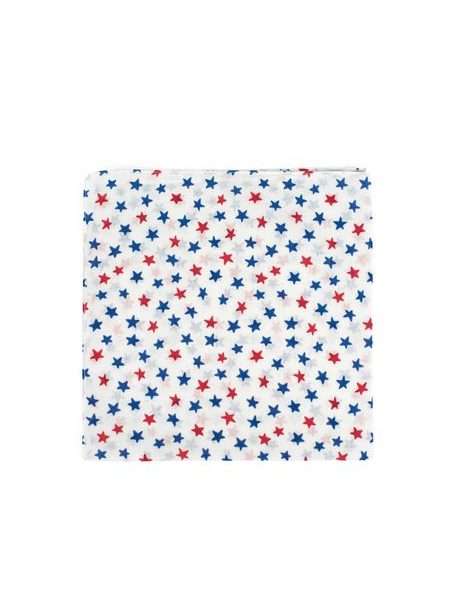 Bandana bílý šátek do vlasů s hvězdičkami