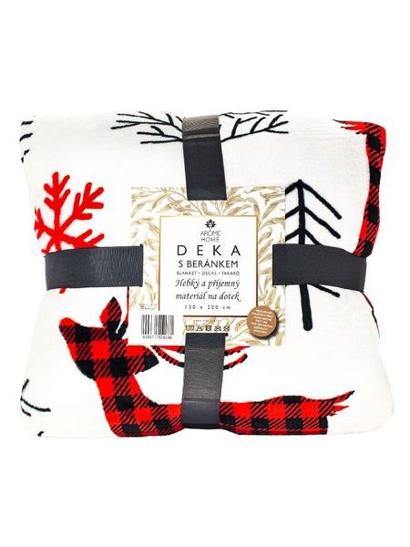 Deka 150 x 200 cm, s beránkem, mikroflanel, 460 GSM