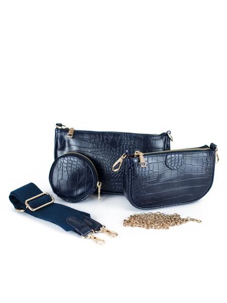 Kabelka Luisa 3v1 modrá