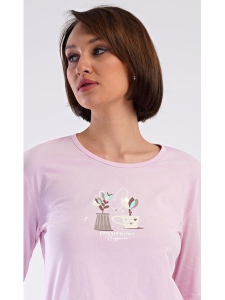 Dámské pyžamo dlouhé Klárka - světle růžová