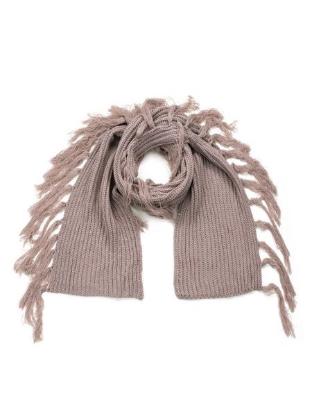 Dámský pletený šál s třásněmi béžový