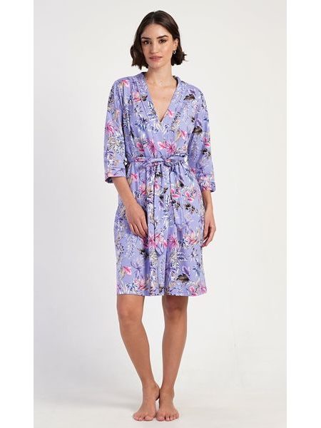 Dámský župan krátký Alžběta - modrošedá