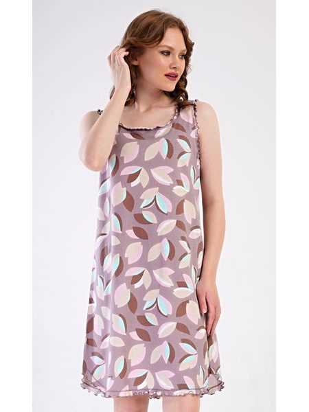 Dámská noční košile na ramínka Klára - bílá káva