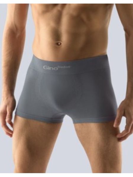 Pánské boxerky s kratší nohavičkou, bezešvé, Bamboo PureLine 53004P - tm. šedá