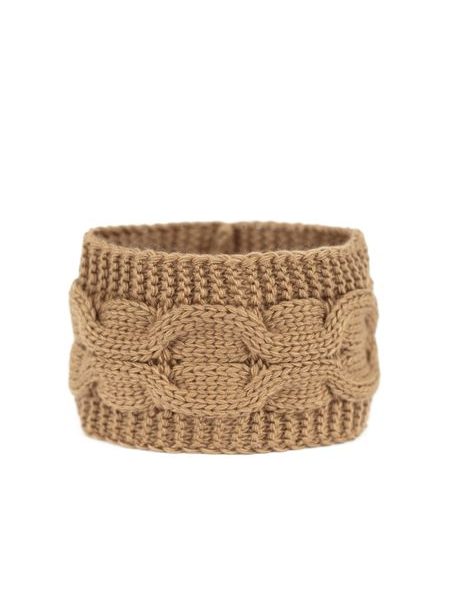 Zimní pletená čelenka černá