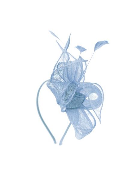 Fascinátor s mašlí - světlemodrý