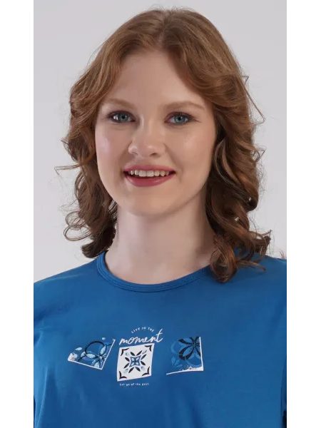 Dámské pyžamo šortky Alexandra - petrolejová