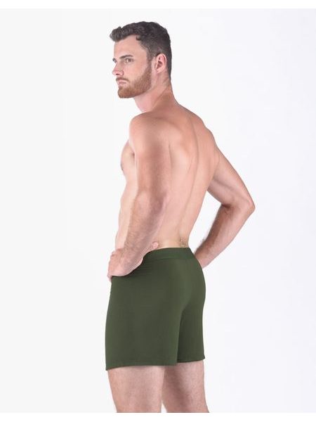 Pánské trenky volné, šité, jednobarevné Eco Bamboo 75195 - lahvová