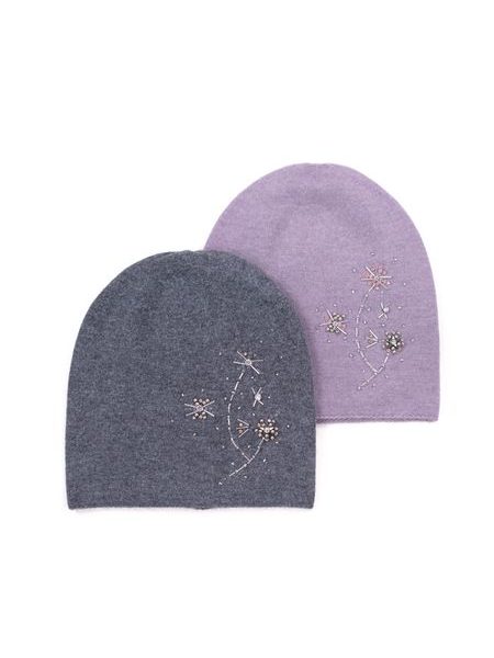 Čepice s korálky béžová