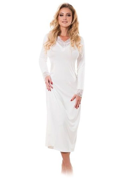 Dlouhá noční košilka Ceylon ecru