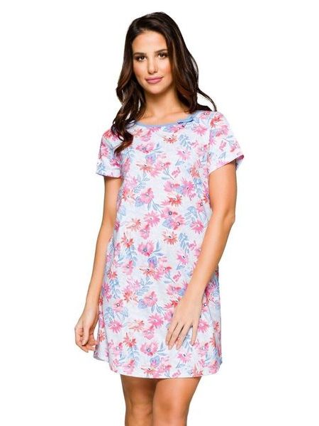 Noční košilka Aneta barevné květy