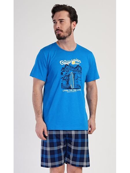 Pánské pyžamo šortky California - modrá
