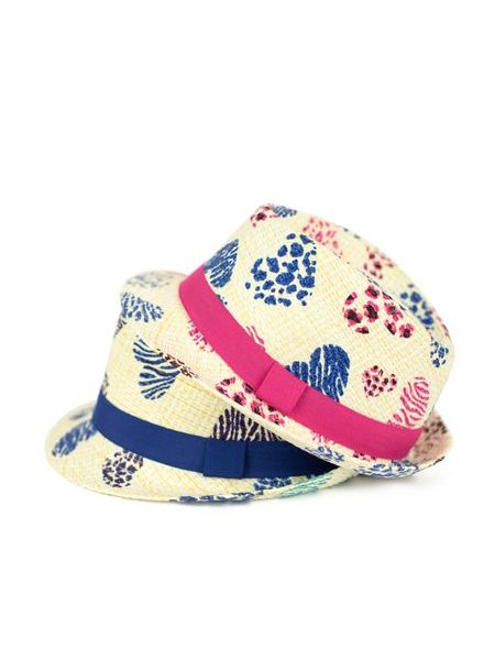 Dětský klobouk Uličník s malinovou stuhou