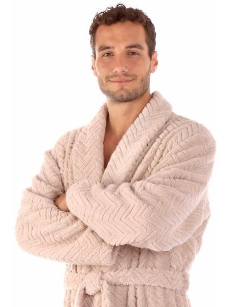 Unisex župan se šálovým límcem ATHENA oříšková