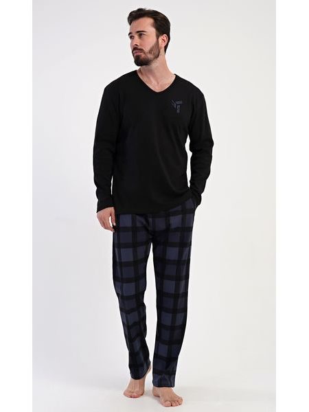 Pánské pyžamo dlouhé Erik - černá