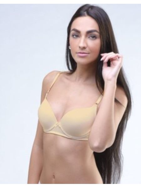 Dámská podprsenka push-up, šité 17009P - koňak