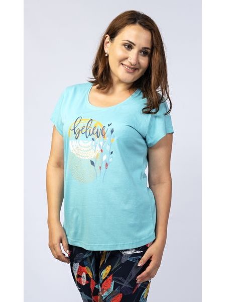 Dámské pyžamo kapri Belive - mentolová