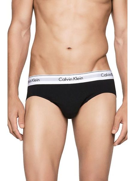 Pánské slipy CALVIN KLEIN Modern Cotton Stretch 2 pack NB1084A černá