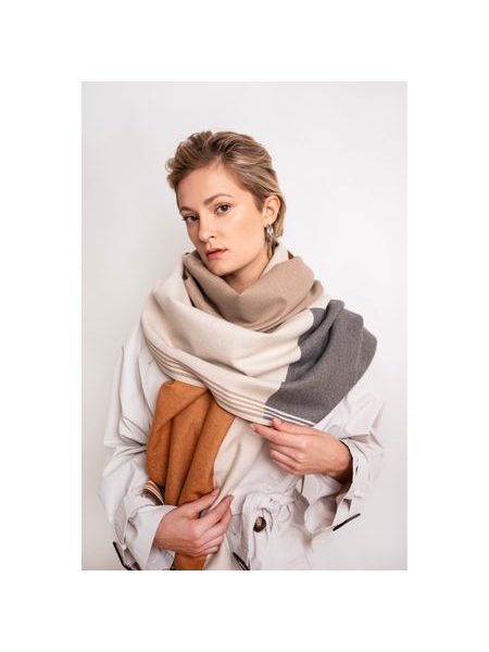 Šál Serena - světlehnědý