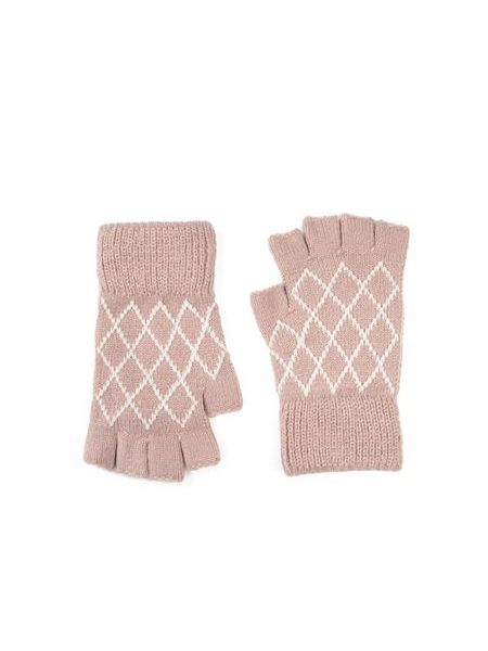 Dlouhé palčáky z příze špinavě růžové