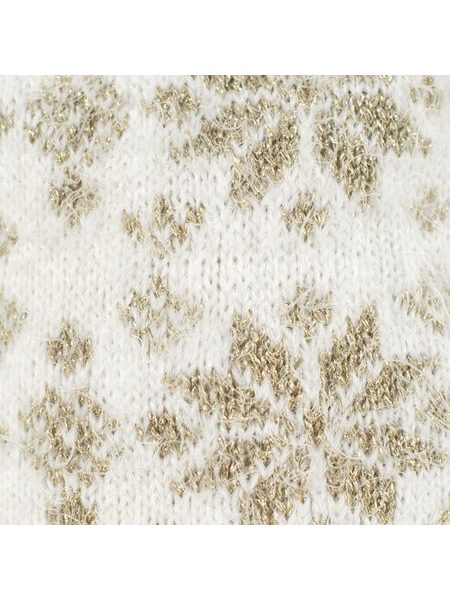 Čepice se zimním vzorem bílá