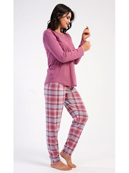 Dámské pyžamo dlouhé Dominica - světle modrá