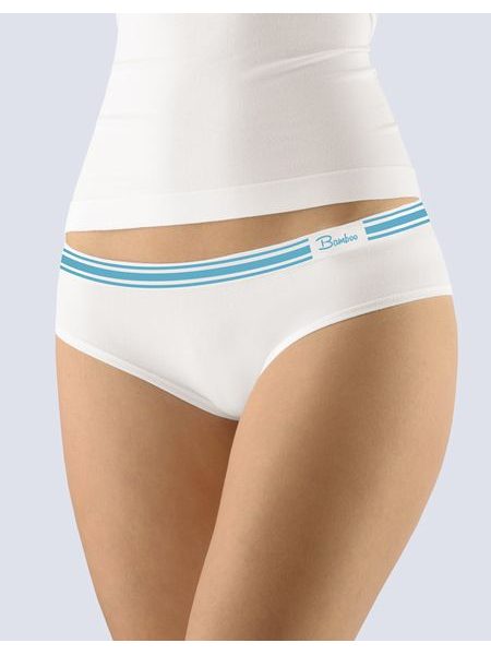 Dámské kalhotky francouzské, bezešvé, bokové, jednobarevné Natural Bamboo 04028P - bílá dunaj
